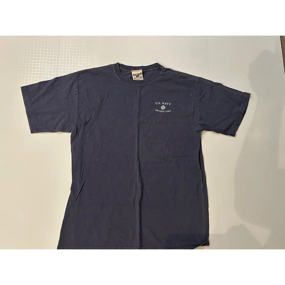 Vtg Naval Base Point Loma San Diego CA Navy Orsman 100% Cotton T Shirt Medium